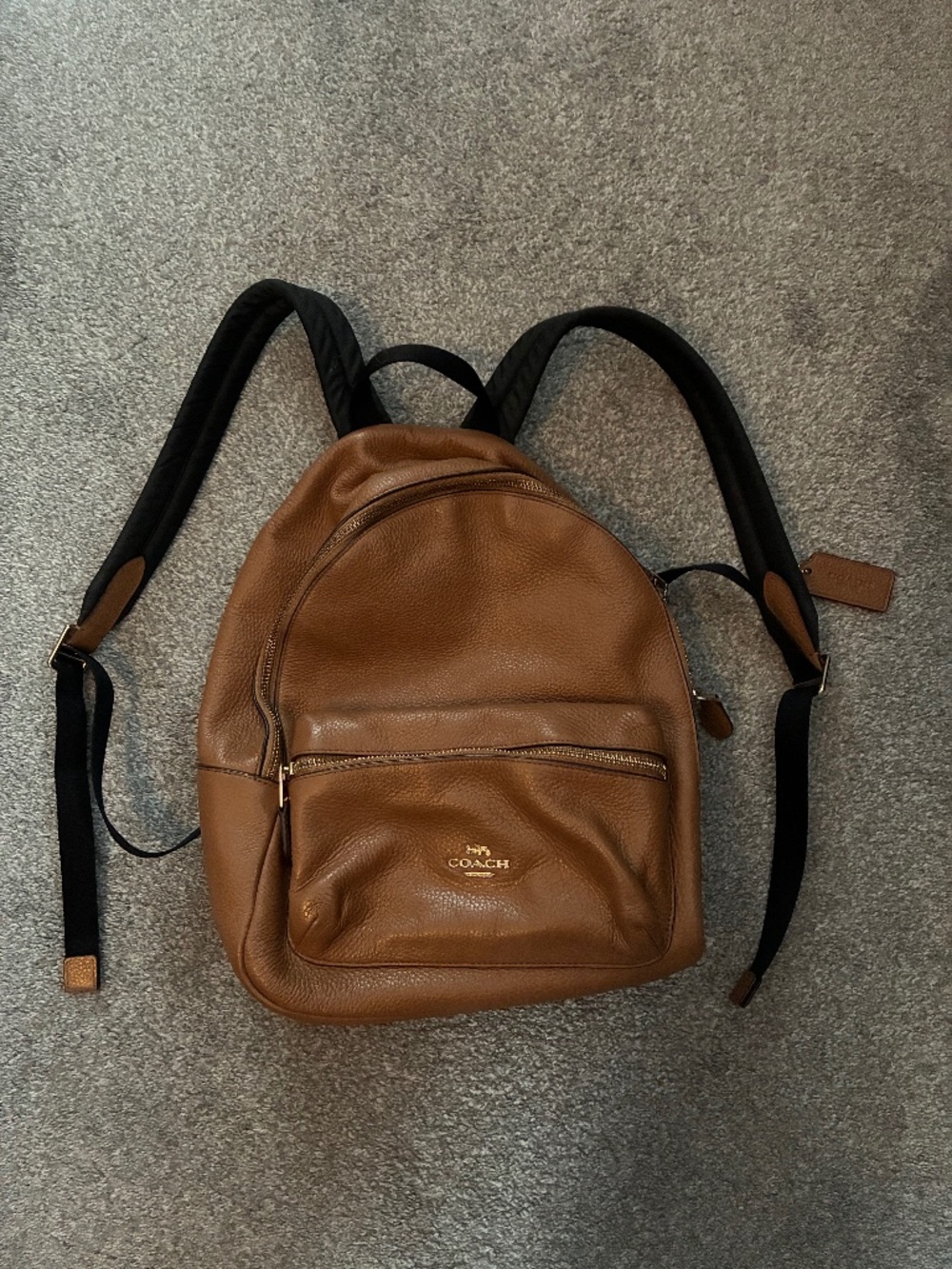 Coach bookbag tan/black luxury designer bag - Picture 1 of 5